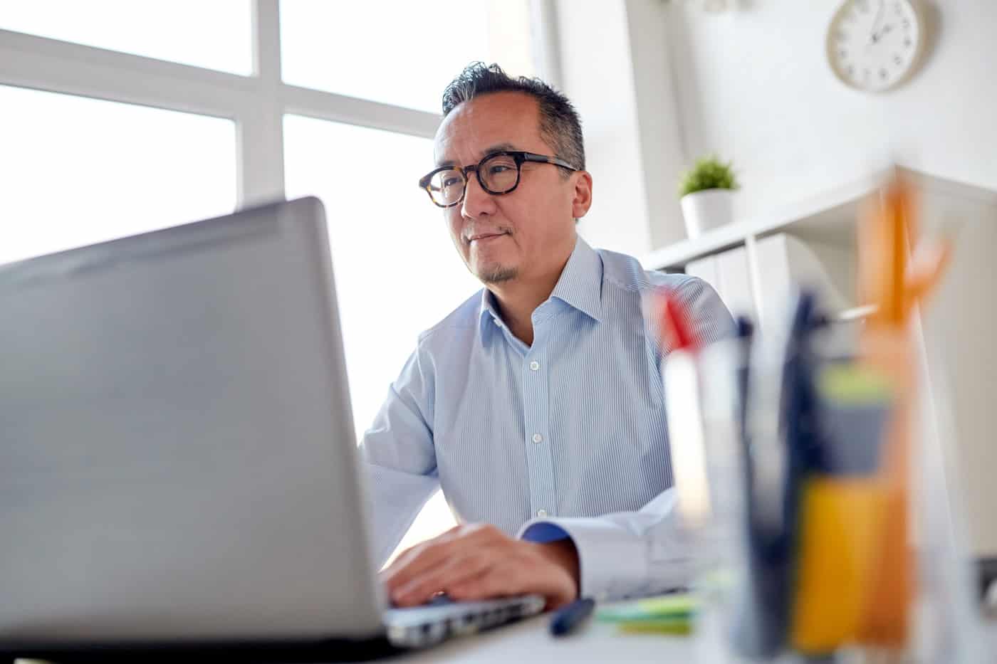 man working computer